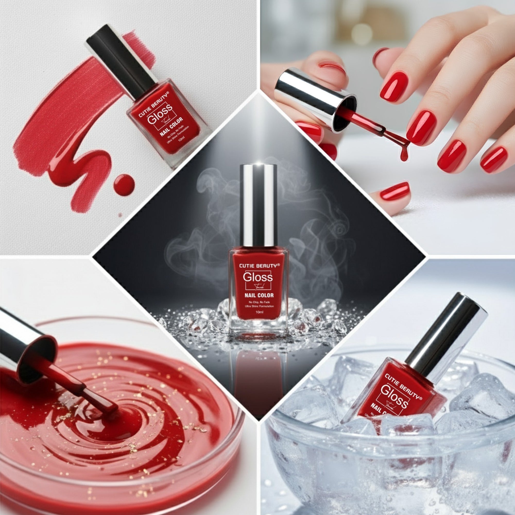 Glossy Nail Polish Pack of 3