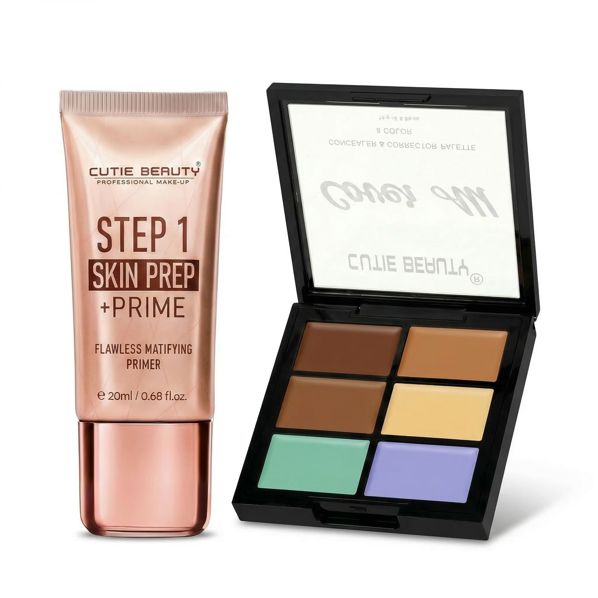 Cutie Beauty Primer + Concealer Palette Combo