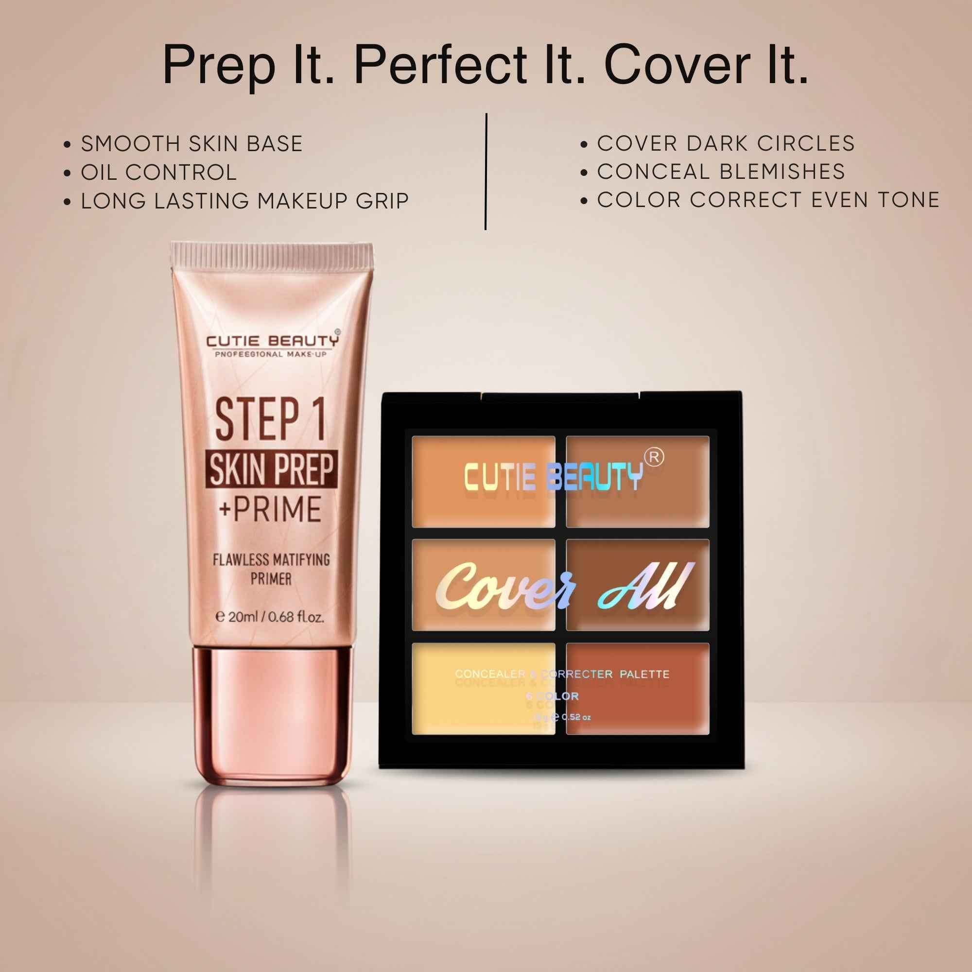 Cutie Beauty Primer + Concealer Palette Combo