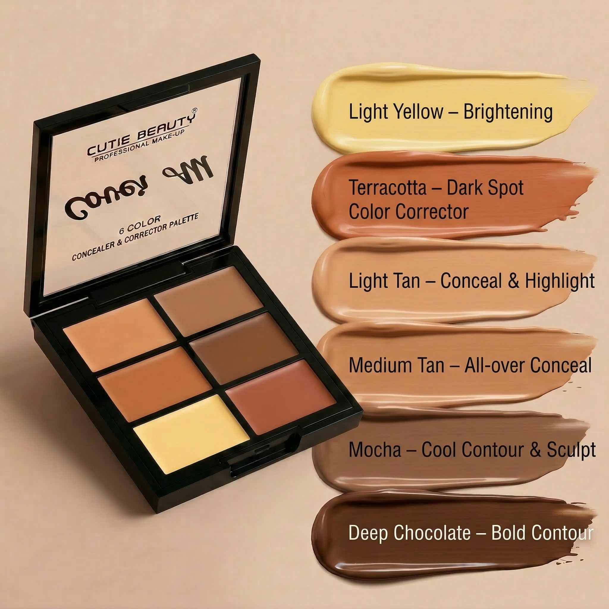 Cutie Beauty Primer + Concealer Palette Combo